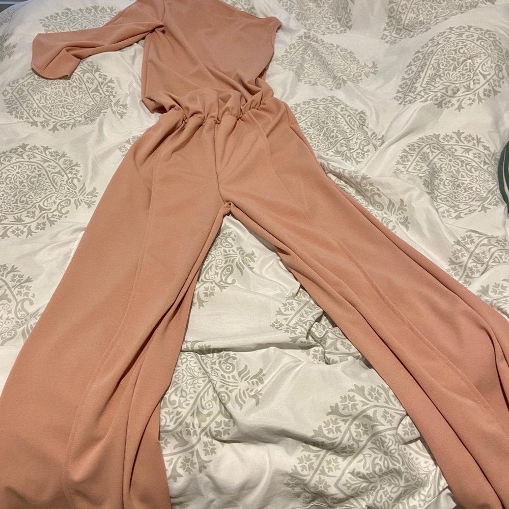 Nude/peach jumpsuit - Picture 2 of 4